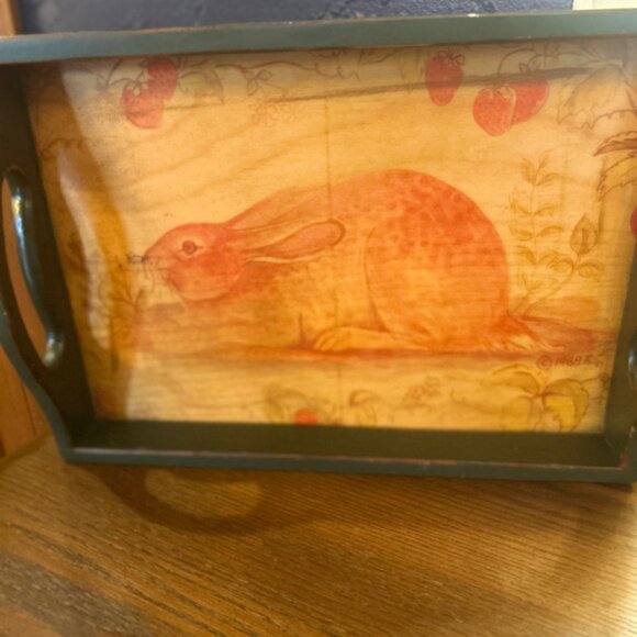 Vintage Rabbit Serving Tray - Picture 1 of 8